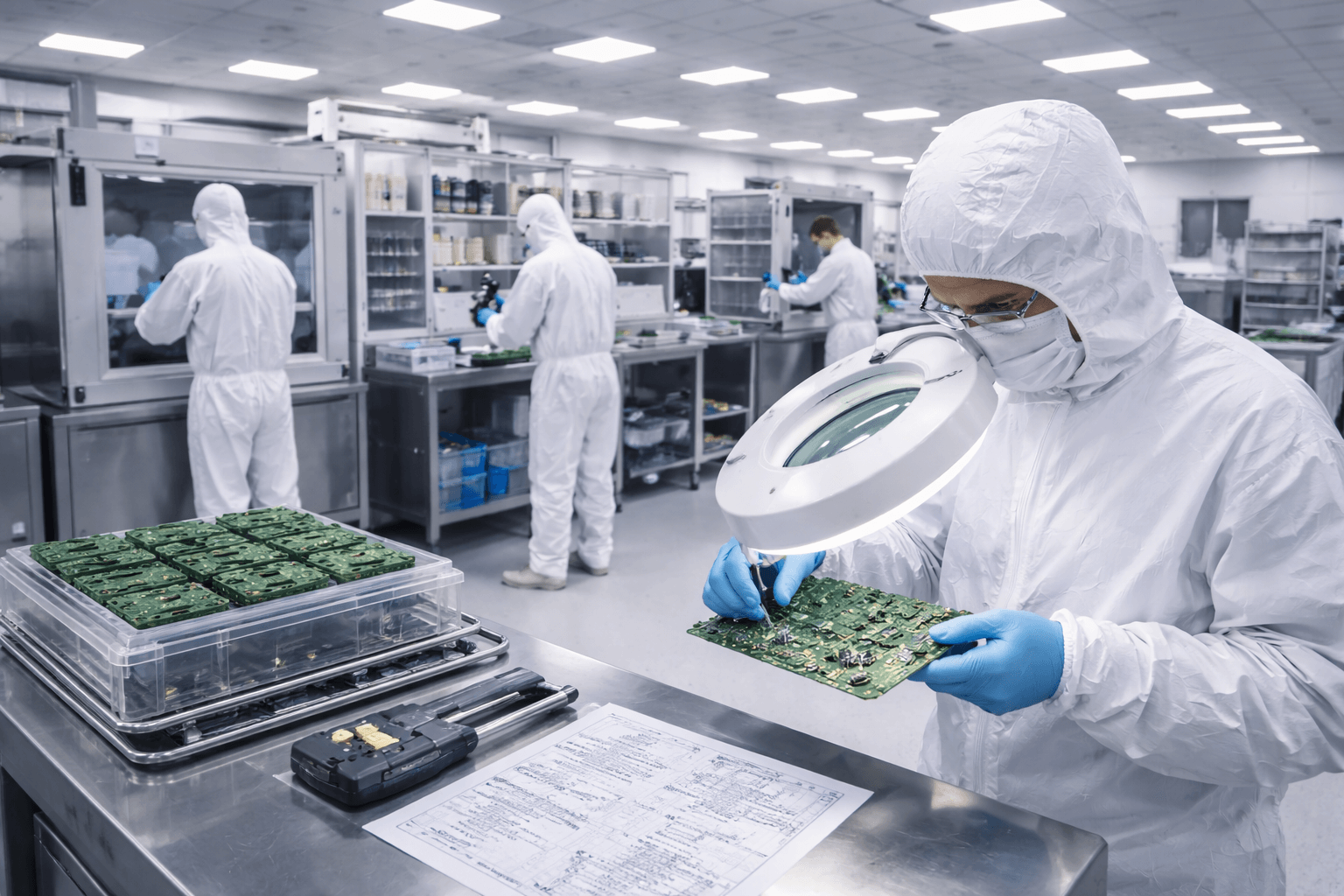 Clean room manufacturing environment